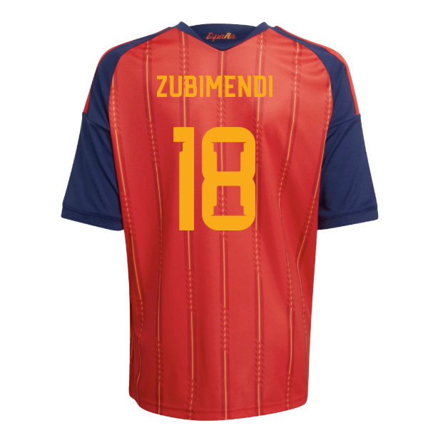 2026-2027 Spain Home Shirt (Kids) (Zubimendi 18)-SoccerKits Hub | Buy Soccer Jerseys Online